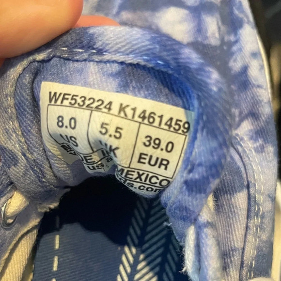 Keds Blue and White Tie Dye Canvas Shoes - Picture 8 of 8